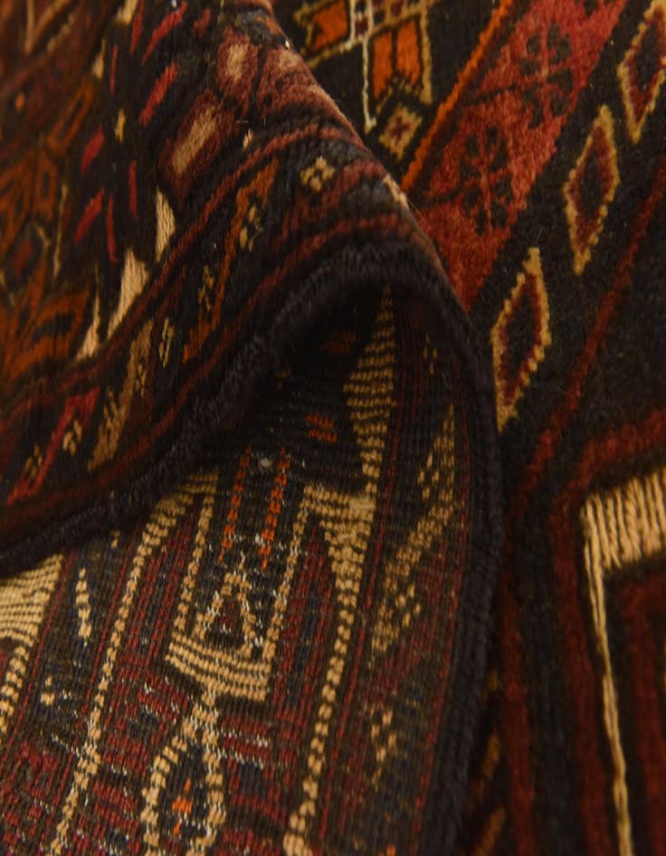 Detail image of  4' 1 x 6' 9  Hand Knotted Sumak Wool Rug