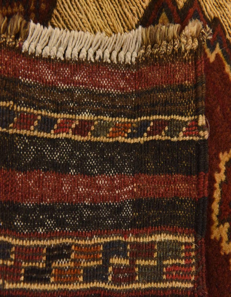 Detail image of  4' 1 x 6' 9  Hand Knotted Sumak Wool Rug