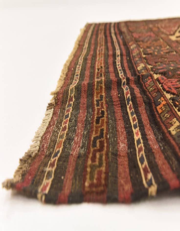 Detail image of  4' 1 x 6' 9  Hand Knotted Sumak Wool Rug