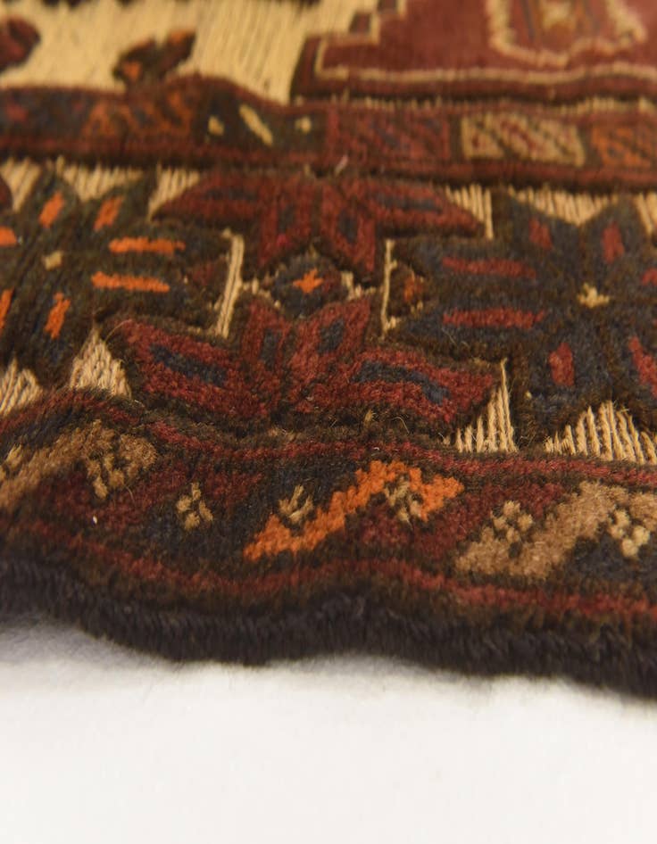 Detail image of  4' 1 x 6' 9  Hand Knotted Sumak Wool Rug