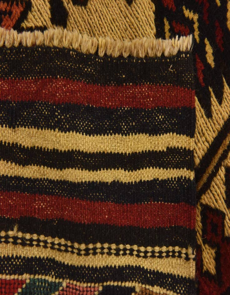 Detail image of  4' 3 x 6' 4  Hand Knotted Sumak Wool Rug