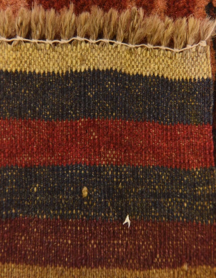 Detail image of  4' 2 x 6' 1  Hand Knotted Sumak Wool Rug