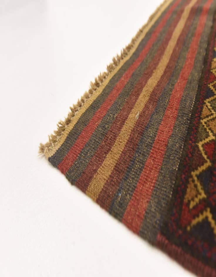 Detail image of  4' 2 x 6' 1  Hand Knotted Sumak Wool Rug