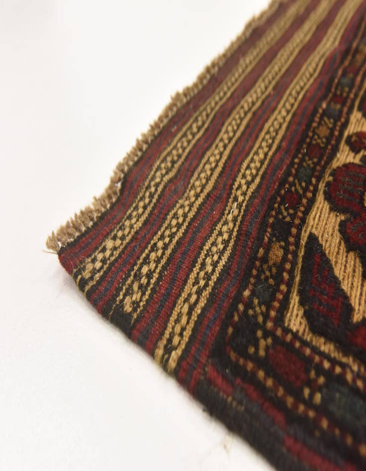 Detail image of  4' 3 x 6' 2  Hand Knotted Sumak Wool Rug