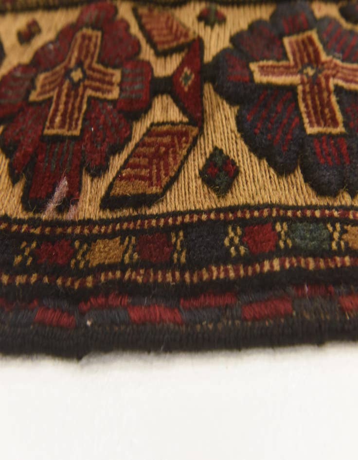 Detail image of  4' 3 x 6' 2  Hand Knotted Sumak Wool Rug