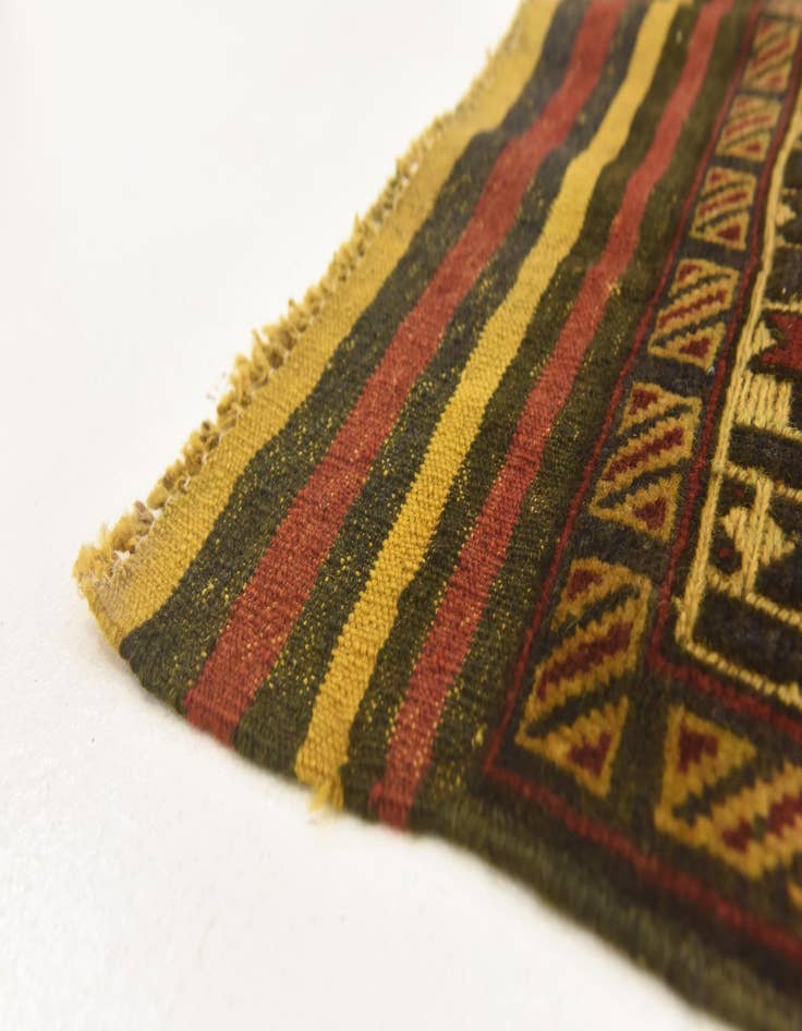 Detail image of  4' 2 x 5' 9  Hand Knotted Sumak Wool Rug