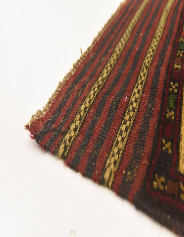 Detail image of  4' 1 x 6' 6  Hand Knotted Sumak Wool Rug