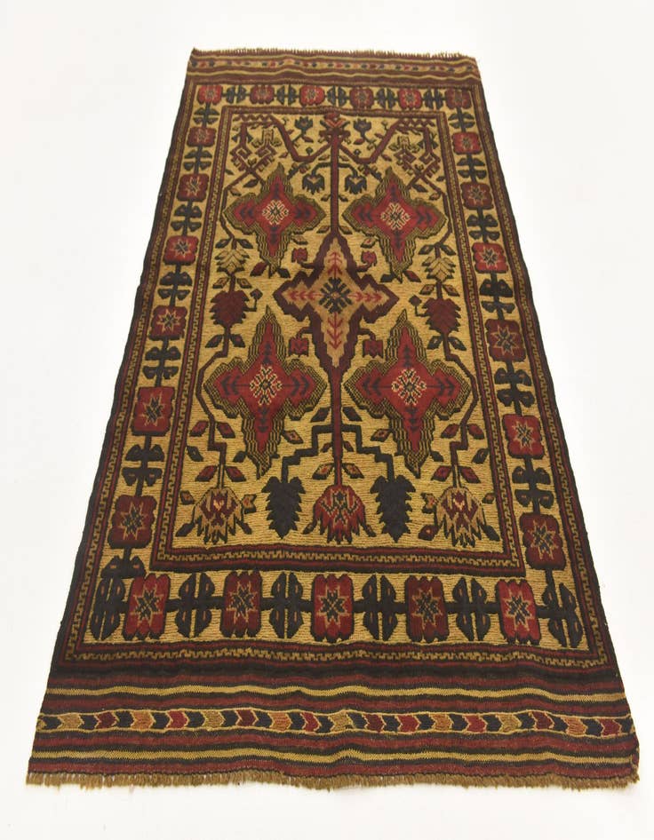 Detail image of  3' x 4' 5  Hand Knotted Sumak Wool Rug