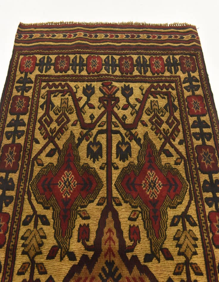 Detail image of  3' x 4' 5  Hand Knotted Sumak Wool Rug