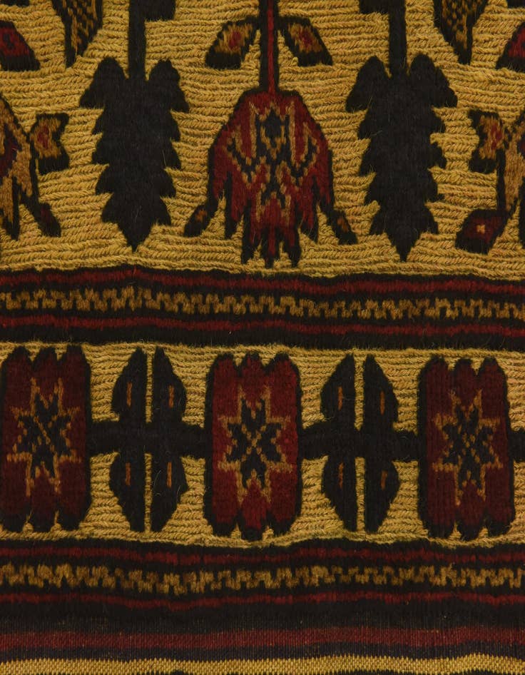 Detail image of  3' x 4' 5  Hand Knotted Sumak Wool Rug