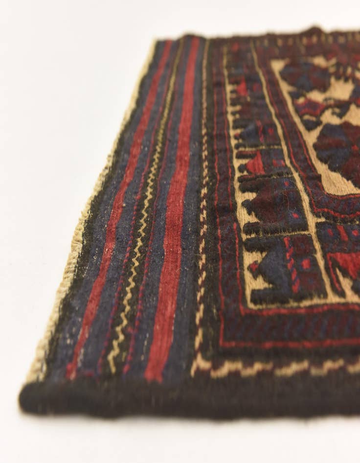 Detail image of  2' 9 x 4' 8  Hand Knotted Sumak Wool Rug