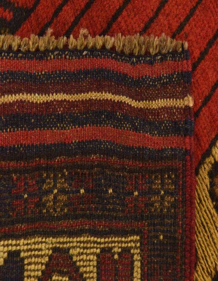Detail image of  2' 8 x 4' 1  Hand Knotted Sumak Wool Rug