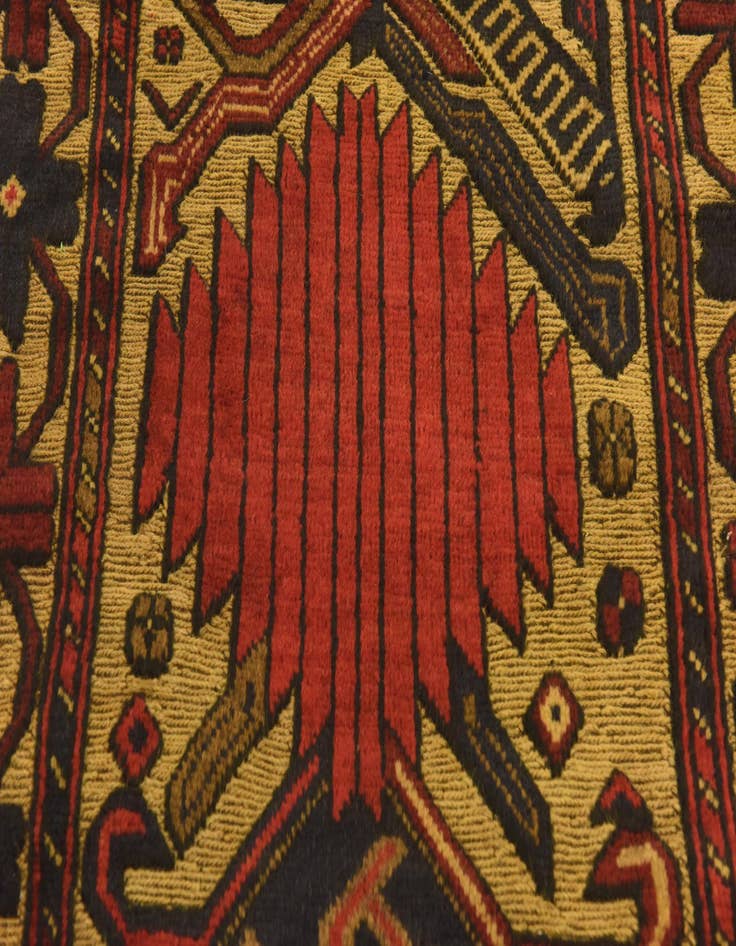 Detail image of  2' 8 x 4' 1  Hand Knotted Sumak Wool Rug