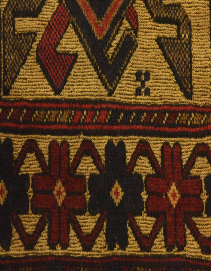 Detail image of  2' 8 x 4' 1  Hand Knotted Sumak Wool Rug