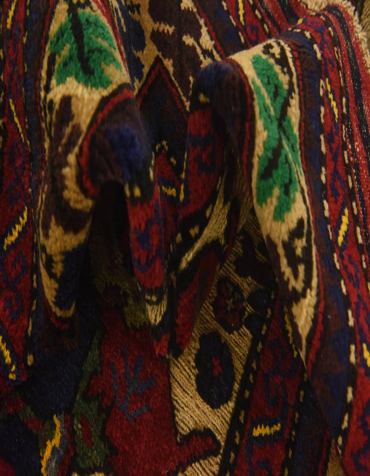 Detail image of  2' 11 x 4' 3  Hand Knotted Sumak Wool Rug