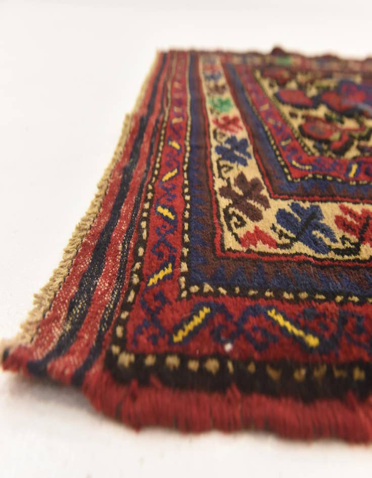 Detail image of  2' 11 x 4' 3  Hand Knotted Sumak Wool Rug