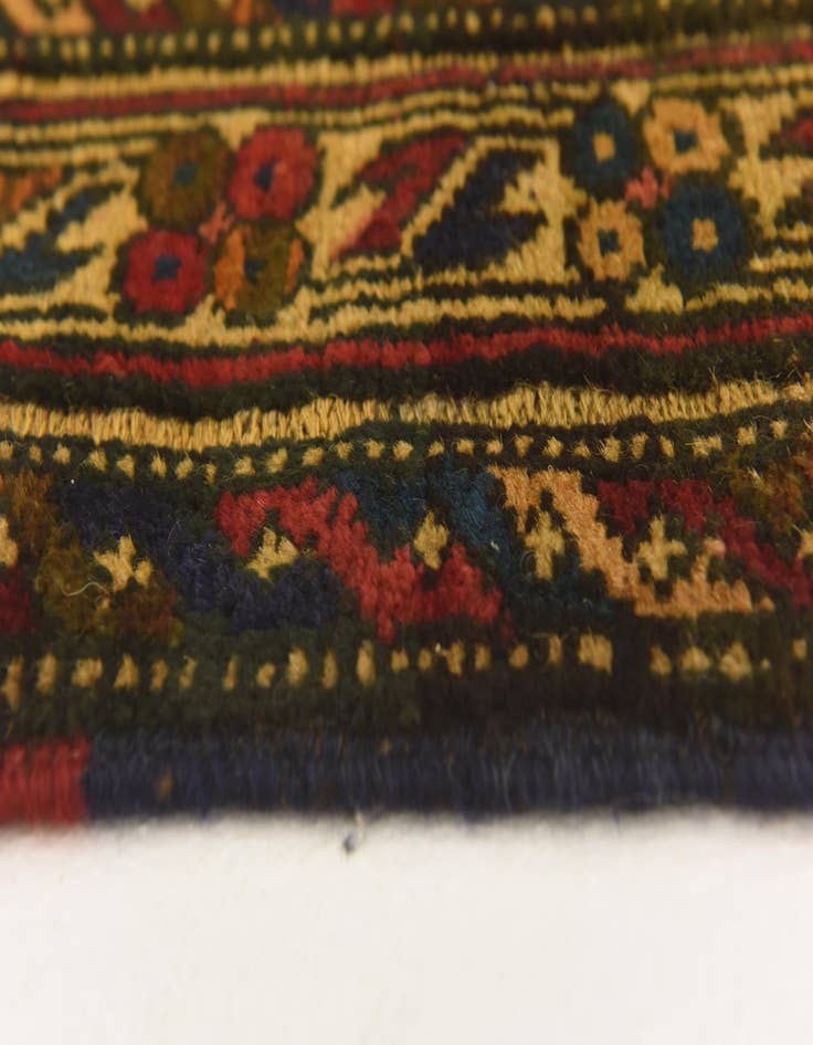 Detail image of  2' 10 x 4' 5  Hand Knotted Sumak Wool Rug