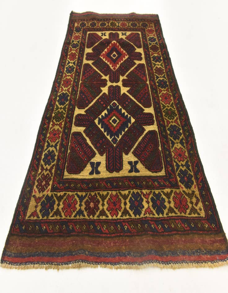 Detail image of  2' 10 x 4' 8  Hand Knotted Sumak Wool Rug