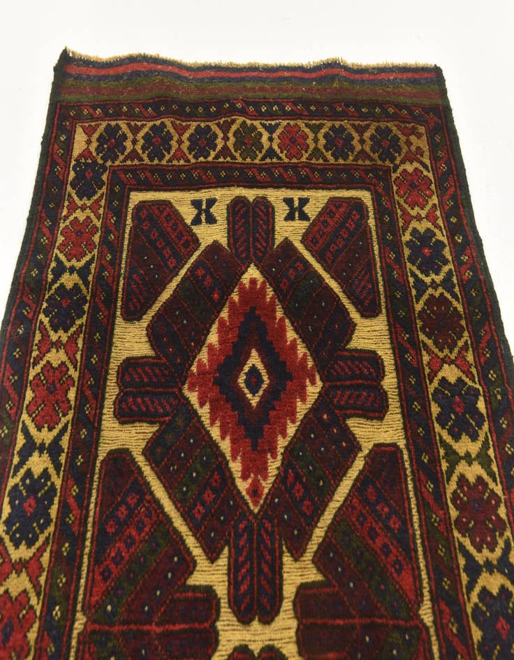 Detail image of  2' 10 x 4' 8  Hand Knotted Sumak Wool Rug