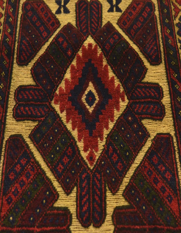 Detail image of  2' 10 x 4' 8  Hand Knotted Sumak Wool Rug