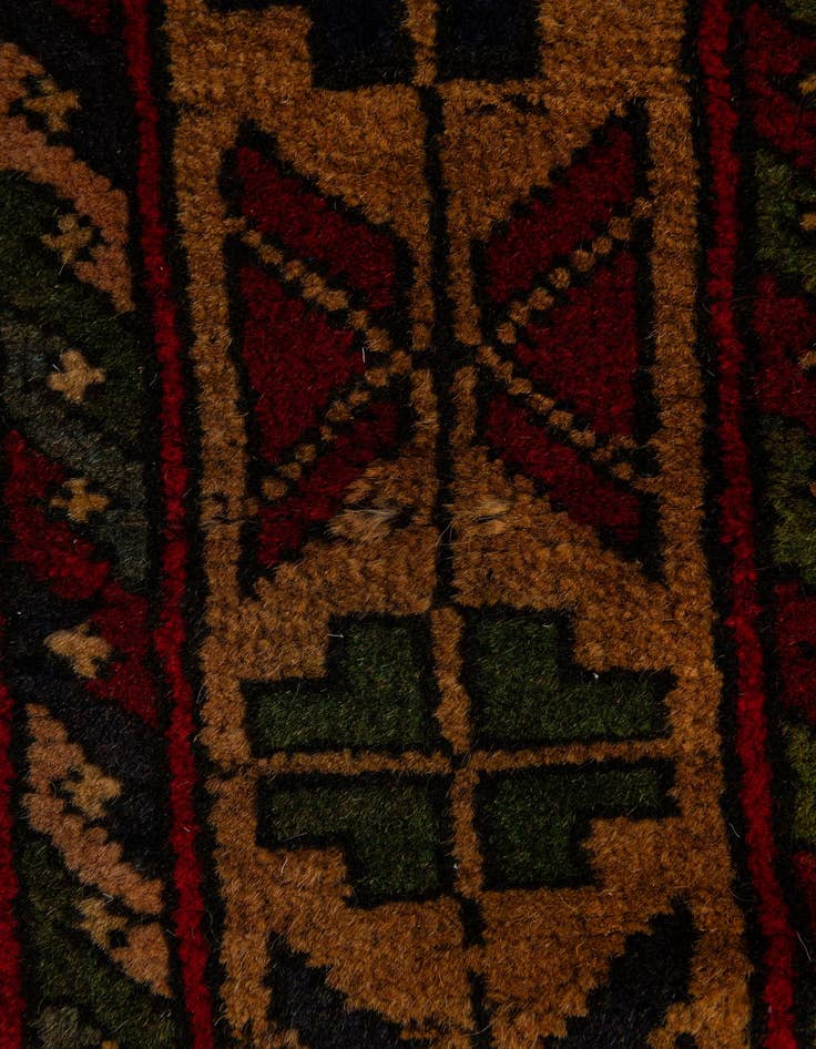 Detail image of  2' 10 x 4' 8  Hand Knotted Sumak Wool Rug