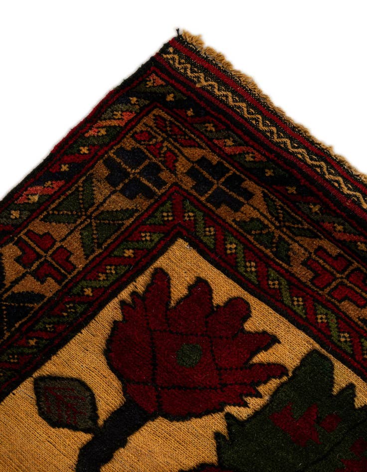 Detail image of  2' 10 x 4' 8  Hand Knotted Sumak Wool Rug