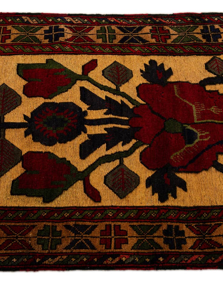 Detail image of  2' 10 x 4' 8  Hand Knotted Sumak Wool Rug