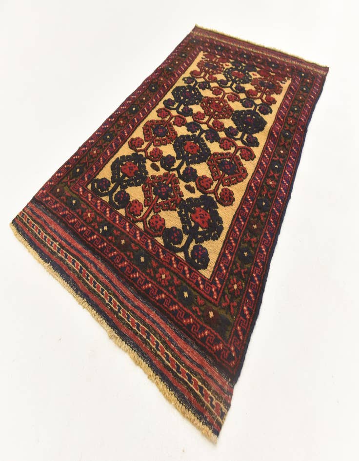 Detail image of  2' 11 x 4' 8  Hand Knotted Sumak Wool Rug