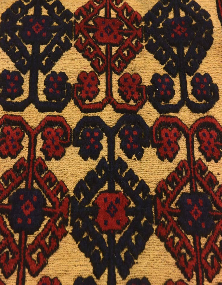 Detail image of  2' 11 x 4' 8  Hand Knotted Sumak Wool Rug