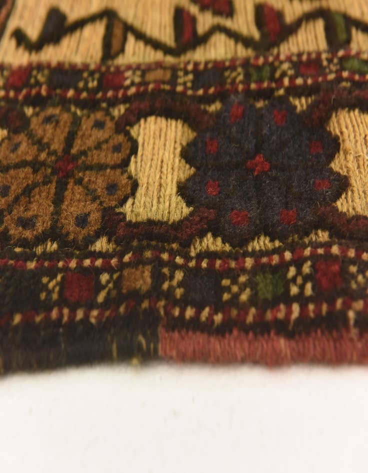 Detail image of  2' 10 x 4' 7  Hand Knotted Sumak Wool Rug
