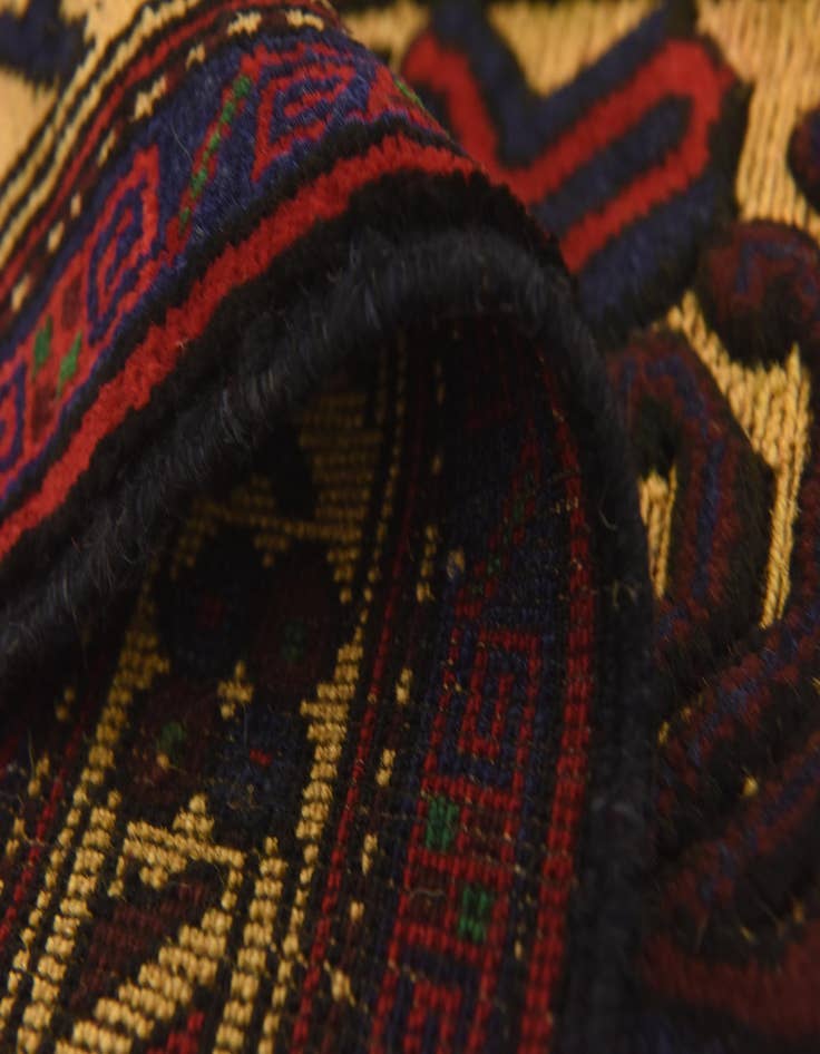 Detail image of  2' 8 x 4' 11  Hand Knotted Sumak Wool Rug