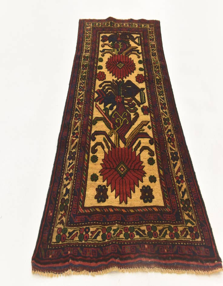 Detail image of  2' 8 x 4' 11  Hand Knotted Sumak Wool Rug