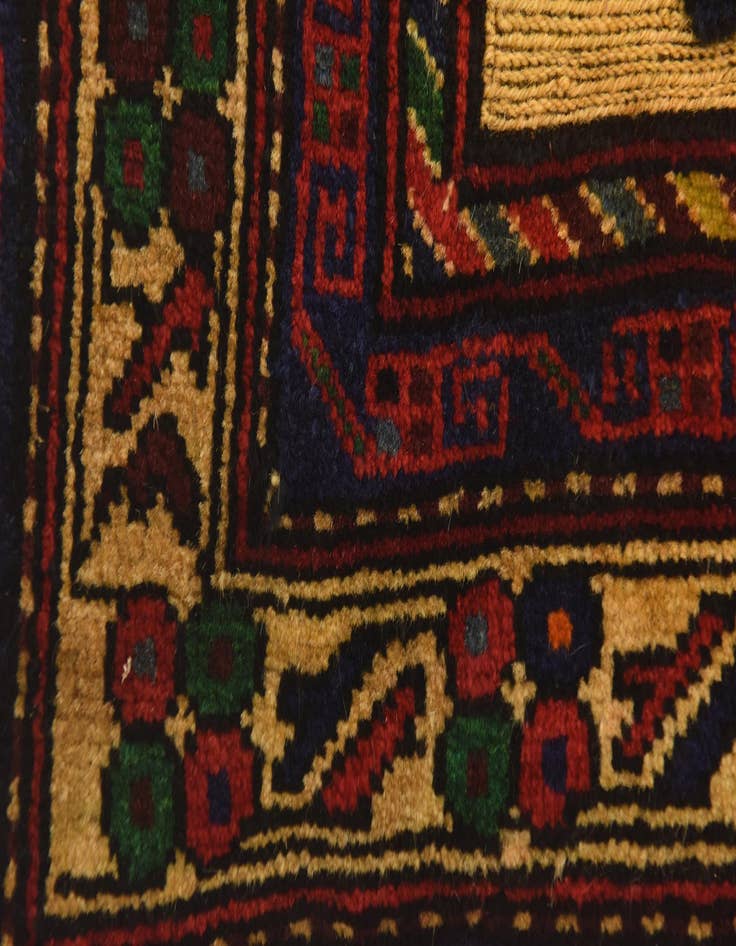 Detail image of  2' 8 x 4' 11  Hand Knotted Sumak Wool Rug