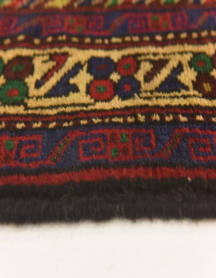 Detail image of  2' 8 x 4' 11  Hand Knotted Sumak Wool Rug