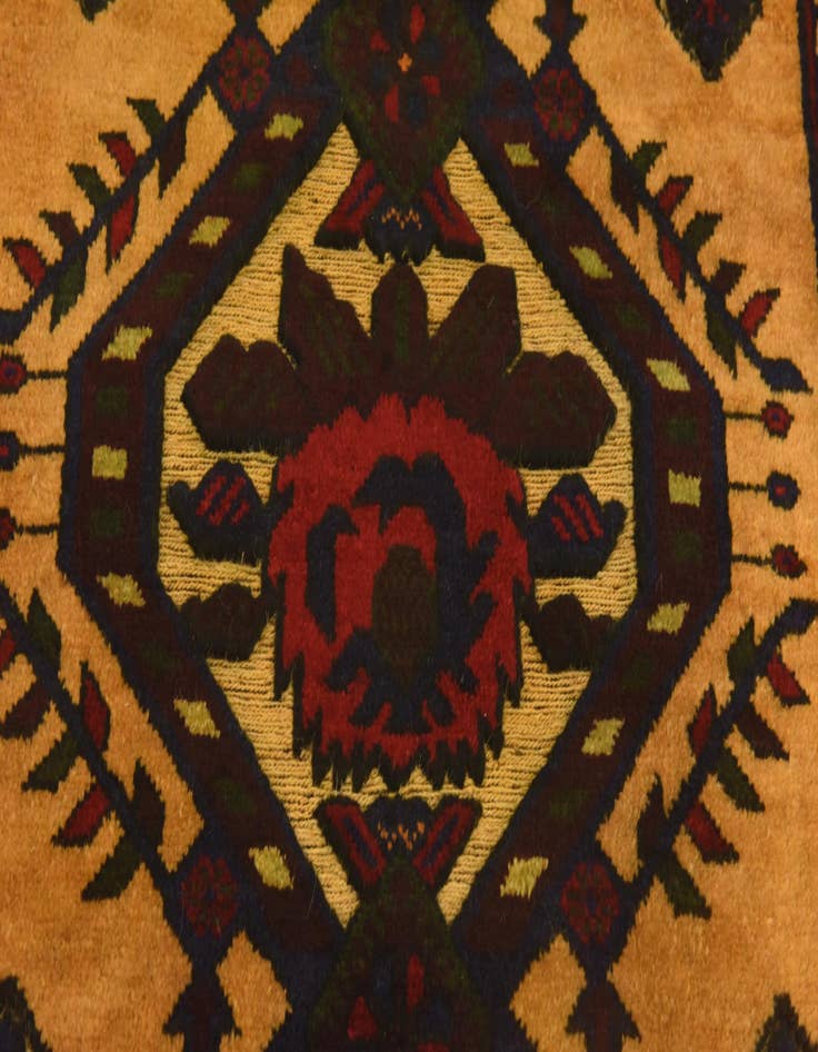 Detail image of  2' 10 x 4' 4  Hand Knotted Sumak Wool Rug