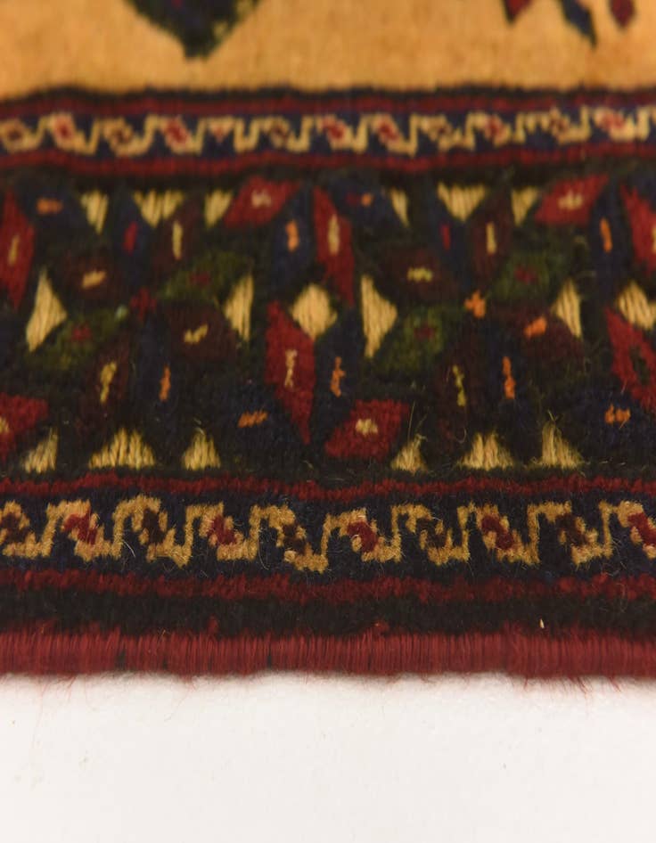 Detail image of  2' 10 x 4' 4  Hand Knotted Sumak Wool Rug