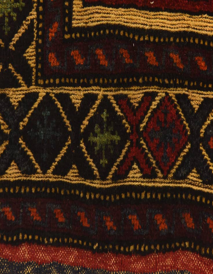 Detail image of  3' 1 x 4' 4  Hand Knotted Sumak Wool Rug