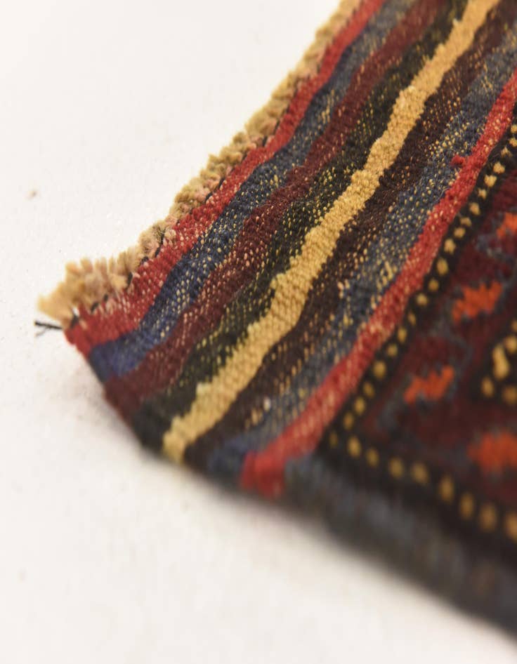 Detail image of  3' 1 x 4' 4  Hand Knotted Sumak Wool Rug