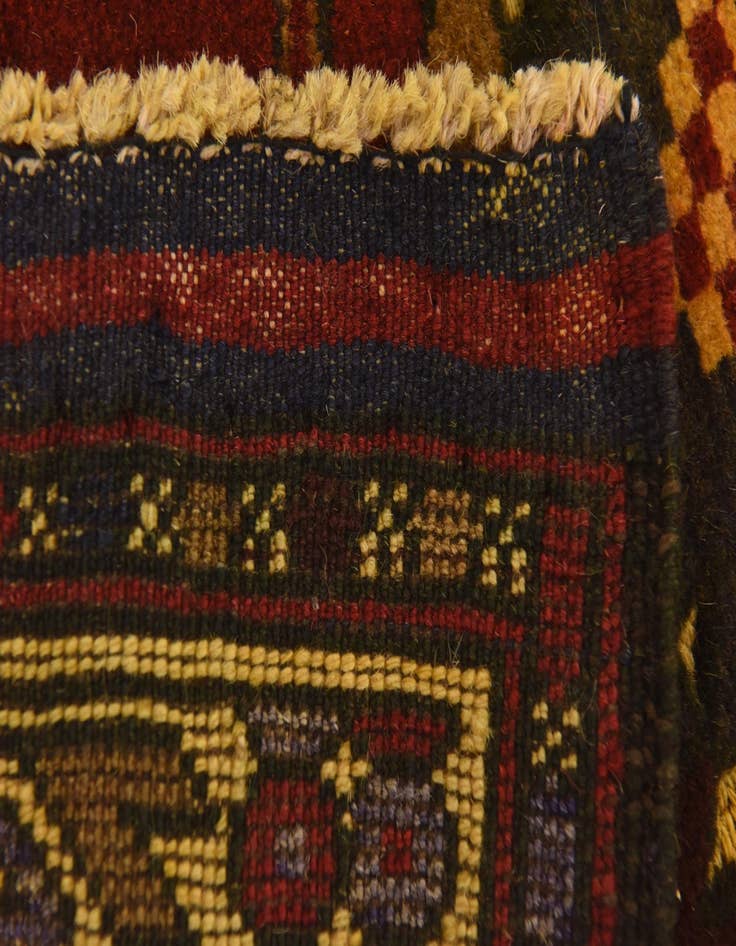 Detail image of  2' 8 x 4' 5  Hand Knotted Sumak Wool Rug