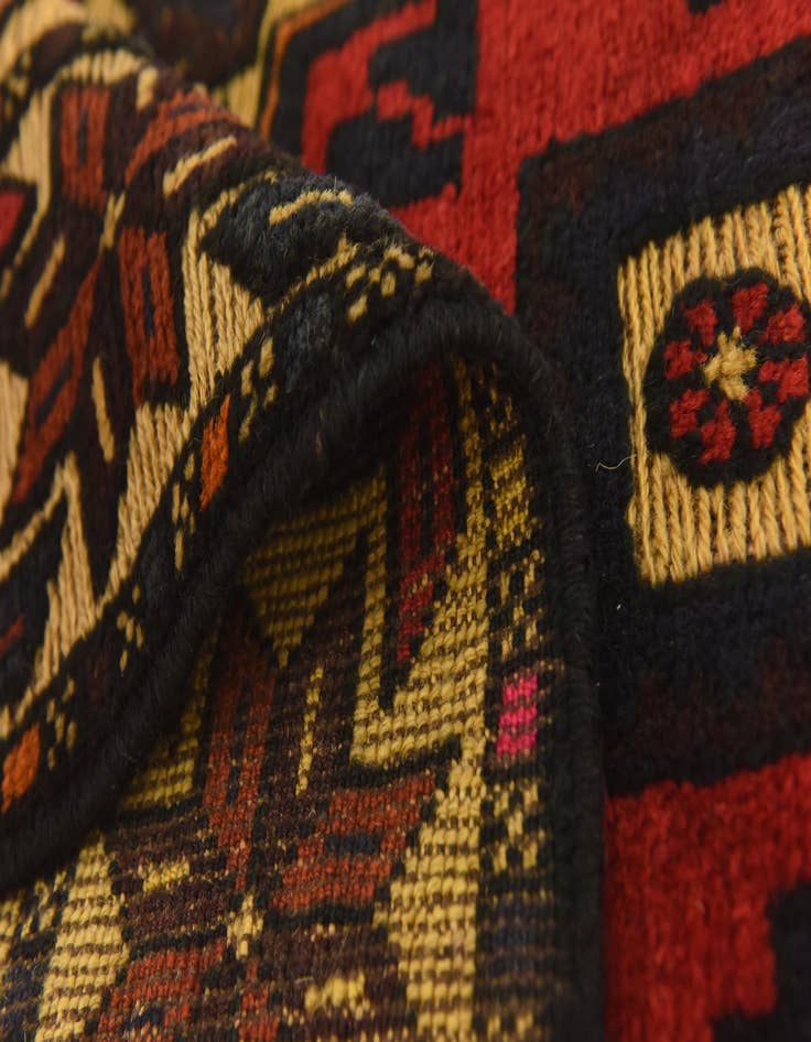 Detail image of  2' 8 x 4' 5  Hand Knotted Sumak Wool Rug