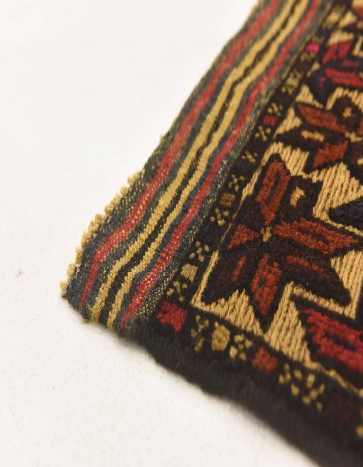 Detail image of  2' 8 x 4' 5  Hand Knotted Sumak Wool Rug