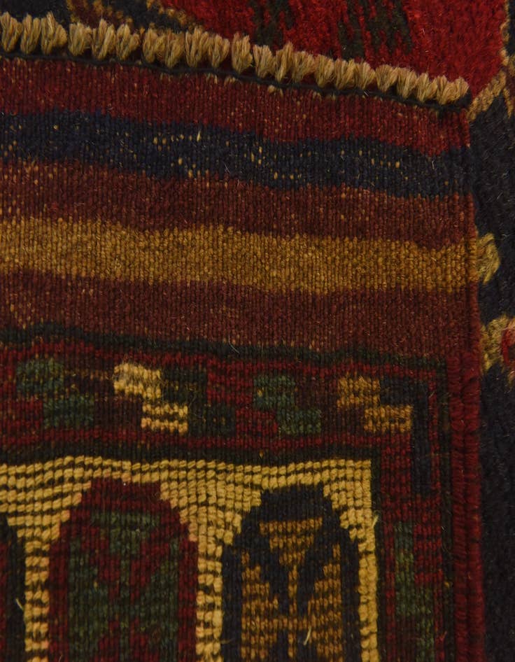 Detail image of  2' 9 x 4' 6  Hand Knotted Sumak Wool Rug