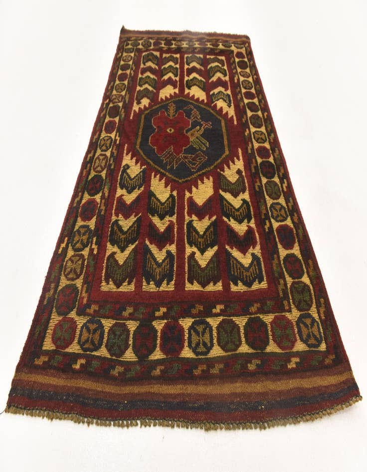 Detail image of  2' 9 x 4' 6  Hand Knotted Sumak Wool Rug