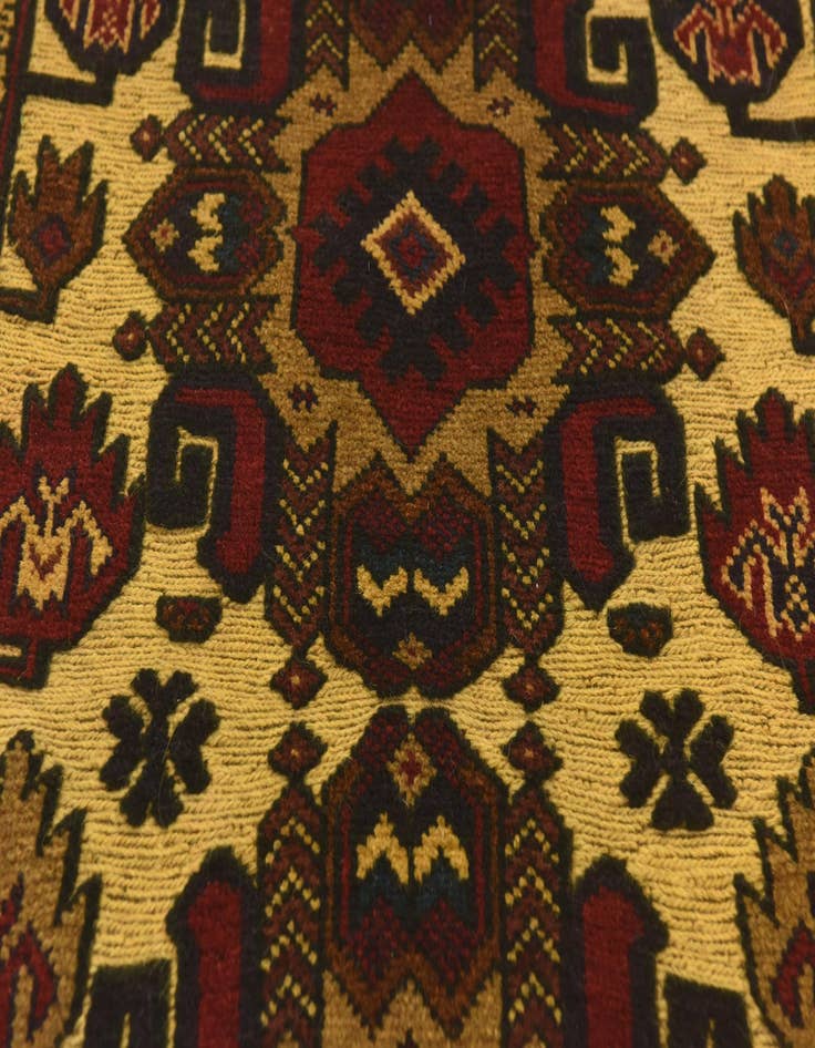 Detail image of  3' x 4' 10  Hand Knotted Sumak Wool Rug