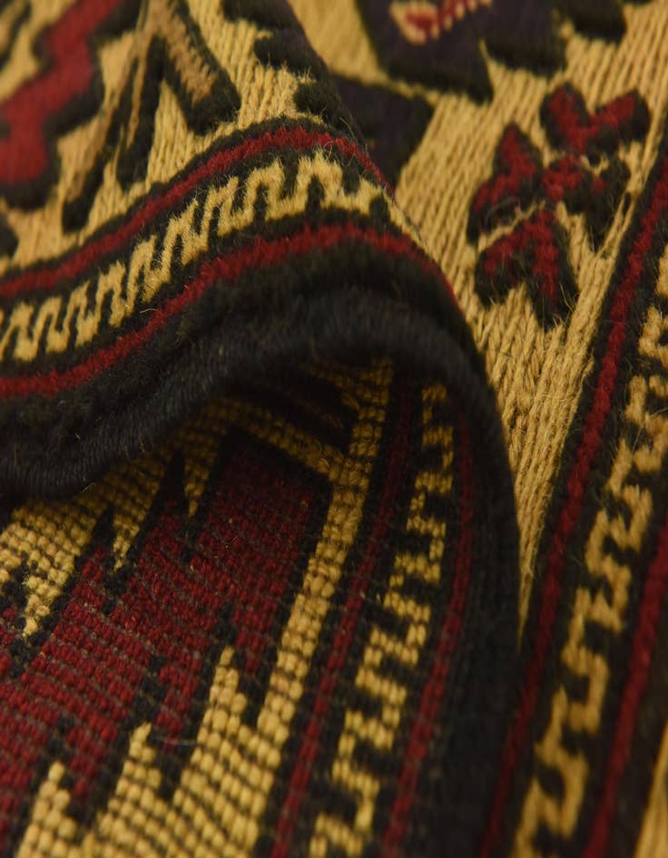 Detail image of  3' x 4' 10  Hand Knotted Sumak Wool Rug