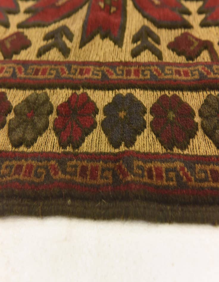 Detail image of  2' 10 x 4' 7  Hand Knotted Sumak Wool Rug