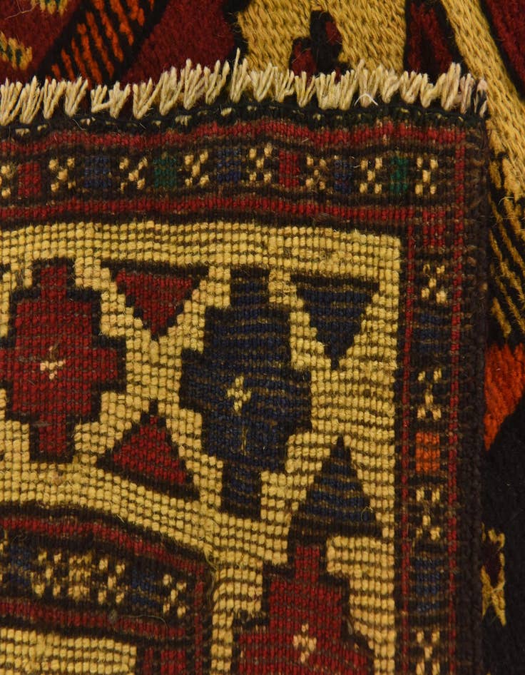 Detail image of  2' 8 x 4' 11  Hand Knotted Sumak Wool Rug