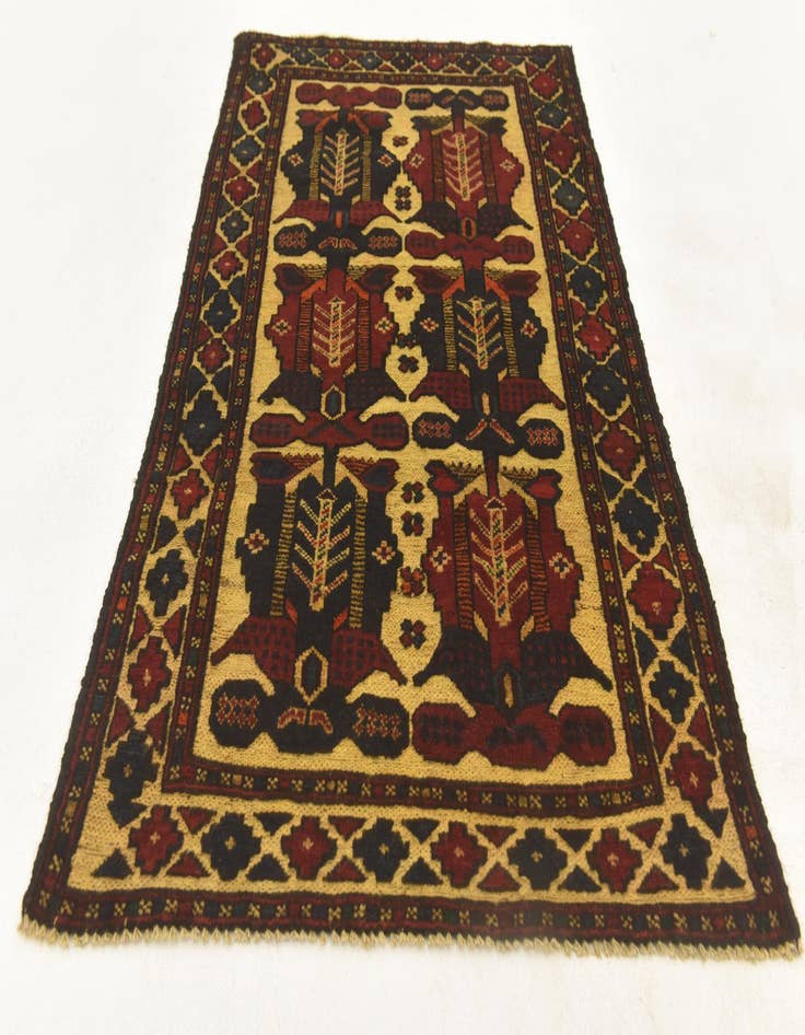 Detail image of  2' 8 x 4' 11  Hand Knotted Sumak Wool Rug