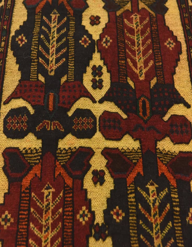 Detail image of  2' 8 x 4' 11  Hand Knotted Sumak Wool Rug