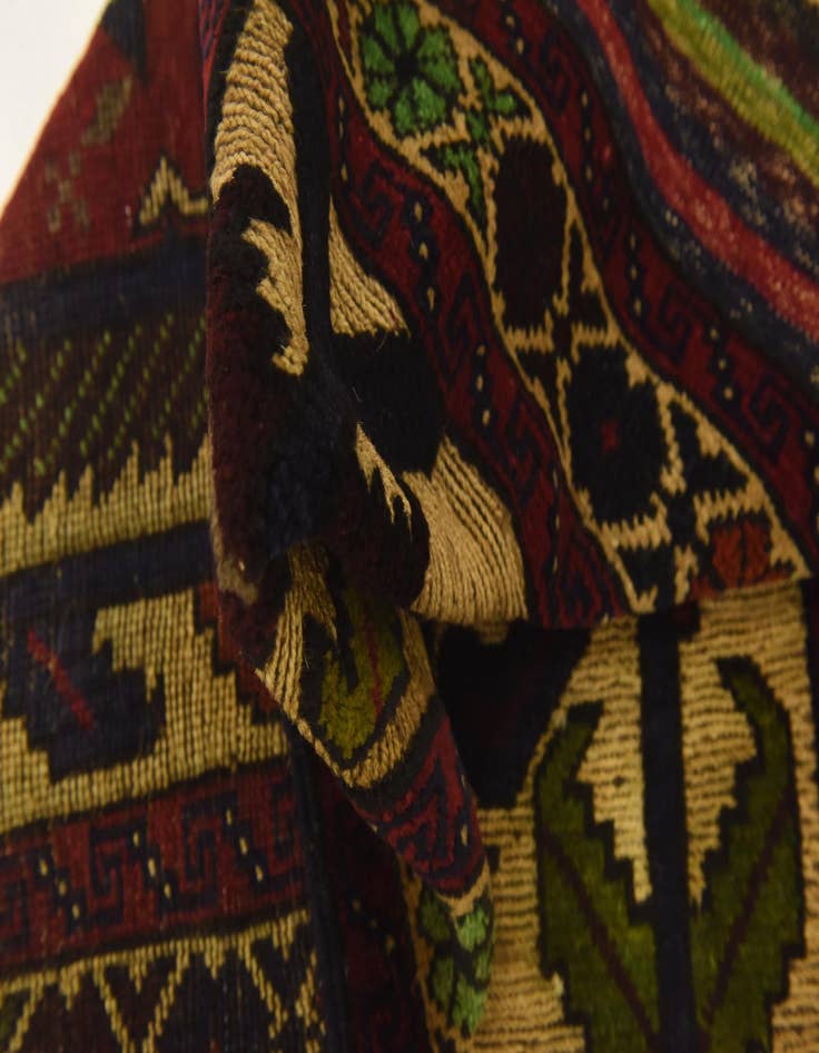 Detail image of  3' x 4' 10  Hand Knotted Sumak Wool Rug